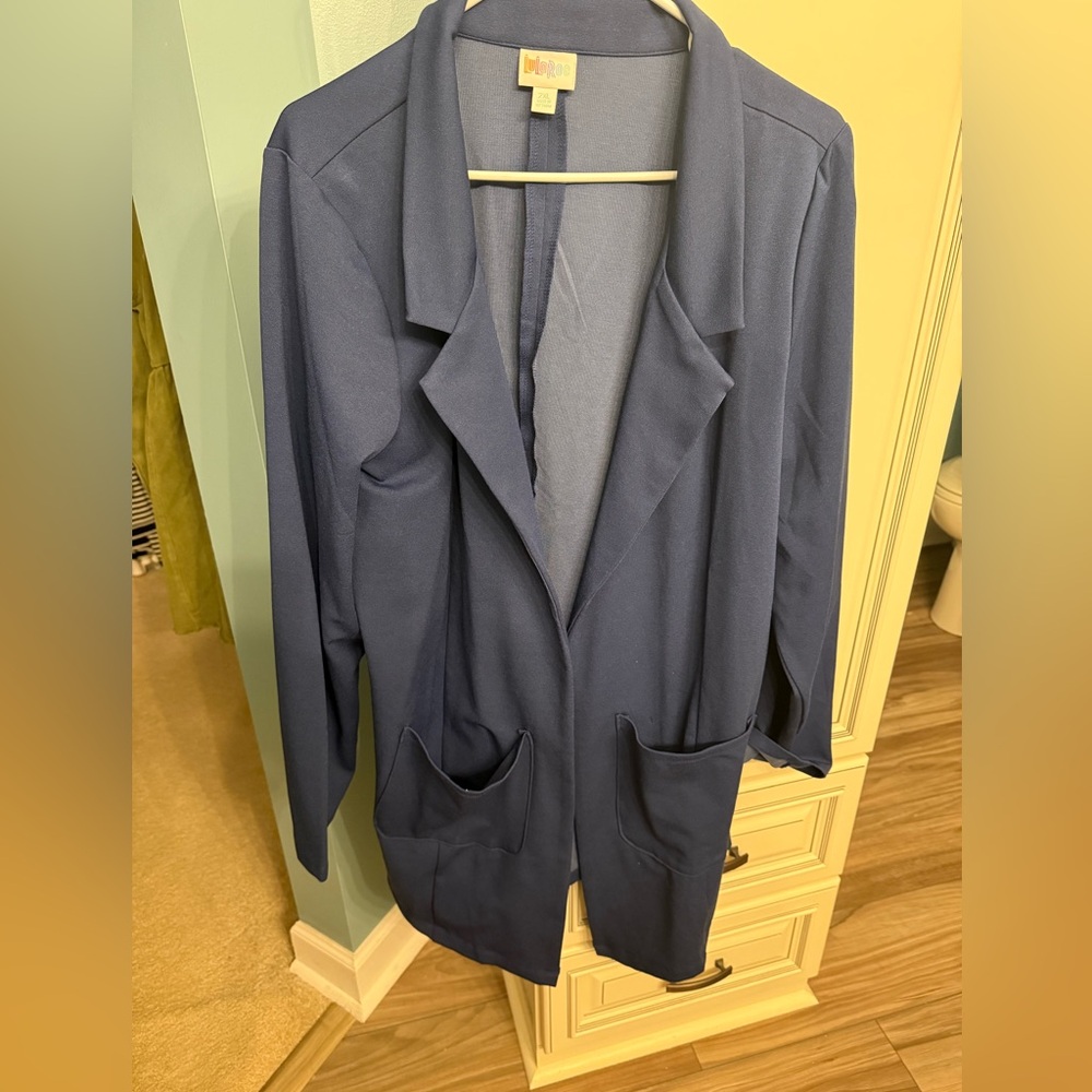 LulaRoe 2x Gwen blazer, navy